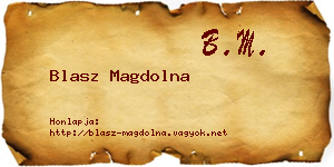 Blasz Magdolna névjegykártya